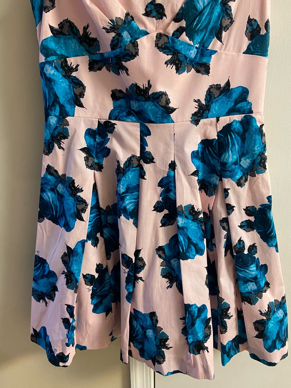 Betsey Johnson pink fit and flare floral party mini dress sleeveless Sz 10 - Picture 6 of 11